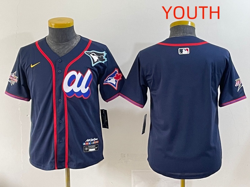 Youth 2025 Toronto Blue Jays blank dark blue 2025 MLB All Star Nike  Jersey style 5->youth mlb jersey->Youth Jersey